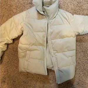 Mint green puffer